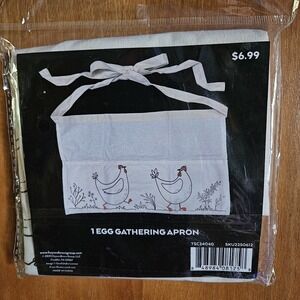 Egg Gathering Apron NEW‎ In Package Fabric With Tie Straps